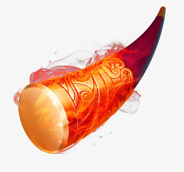 红色大气如意金箍棒装饰图案免抠