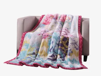 珊瑚绒法兰绒婚庆毛毯免抠