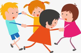 儿童节玩耍的小朋友免抠