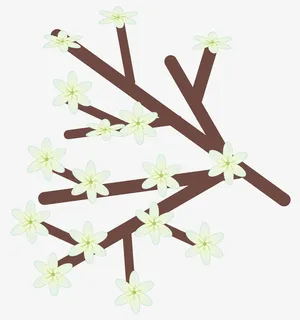 卡通树、花，桃花免抠