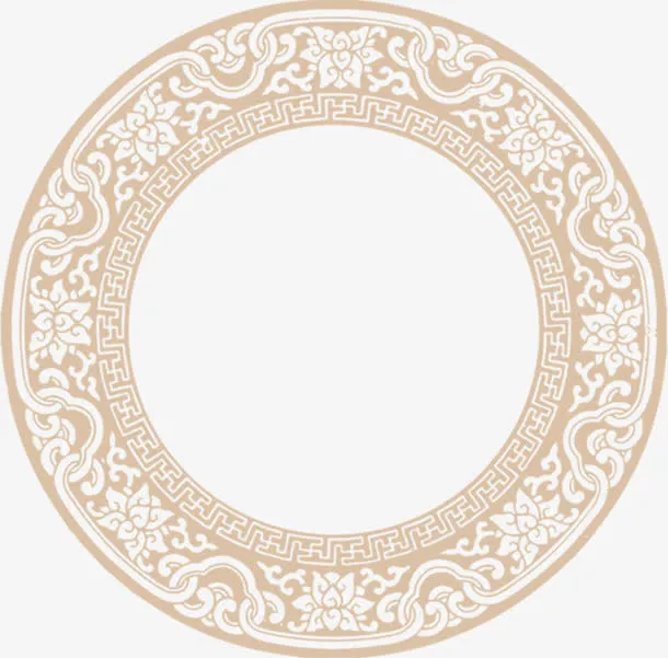 图腾 底纹 中国风 框架免抠