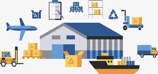 快递货物仓库免抠