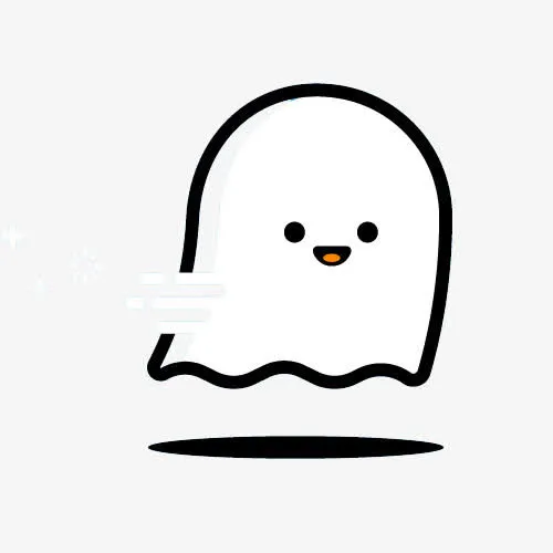 可爱的线条幽灵免抠