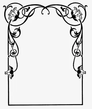 淡雅花纹边框免抠