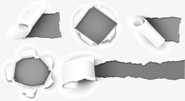 矢量创意撕纸素材免抠