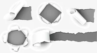 矢量创意撕纸素材免抠