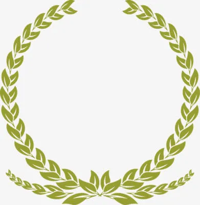 橄榄枝圆形边框素材免抠