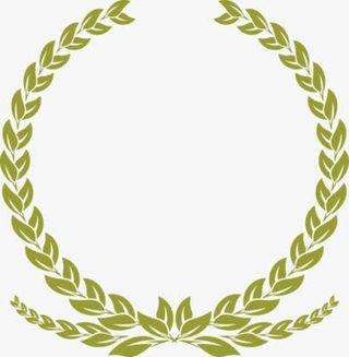 橄榄枝圆形边框素材免抠