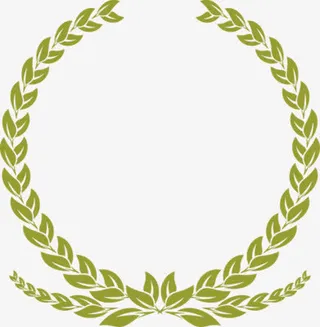 橄榄枝圆形边框素材免抠