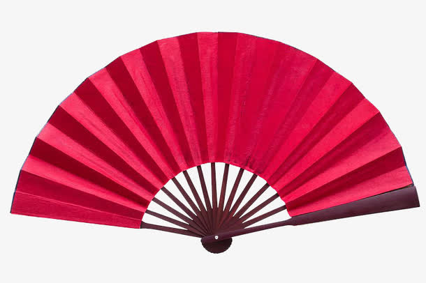 红色折扇免抠