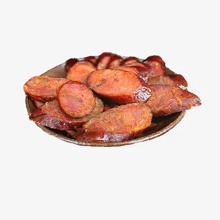 切好的美味烤肠图免抠