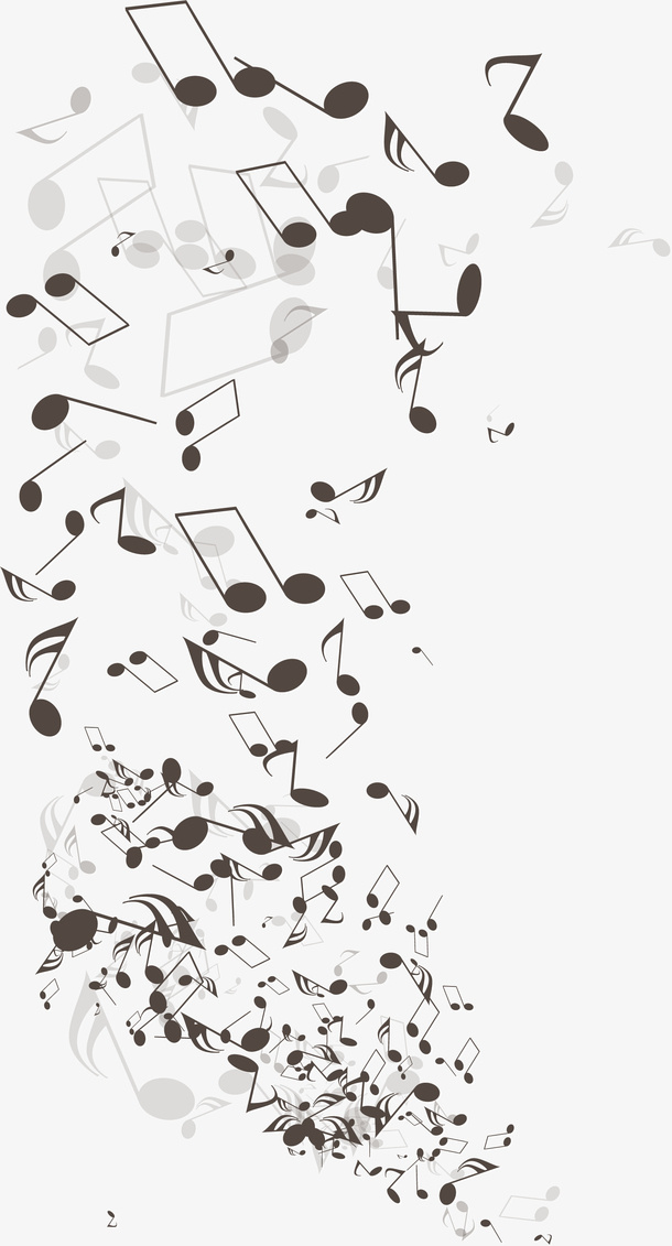 漂浮的音乐符号免抠