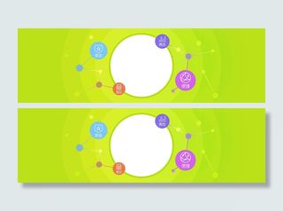 扁平化数据时代背景banner装饰高清