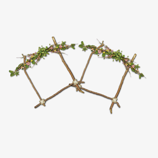 树枝花草边框免抠