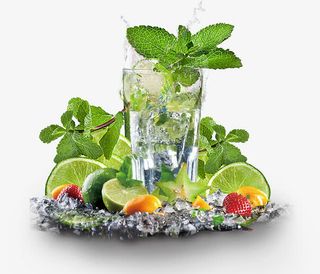 冰凉一夏果汁汽水装饰免抠