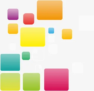 五彩圆角矩形背景素材