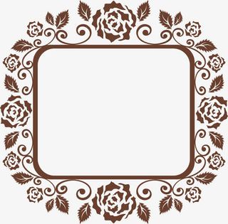 紫色花藤方框免抠