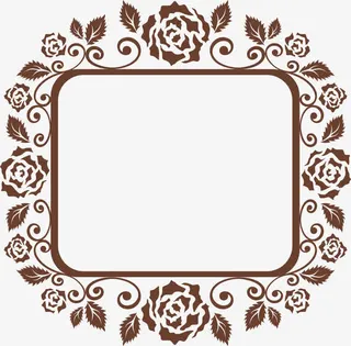 紫色花藤方框免抠