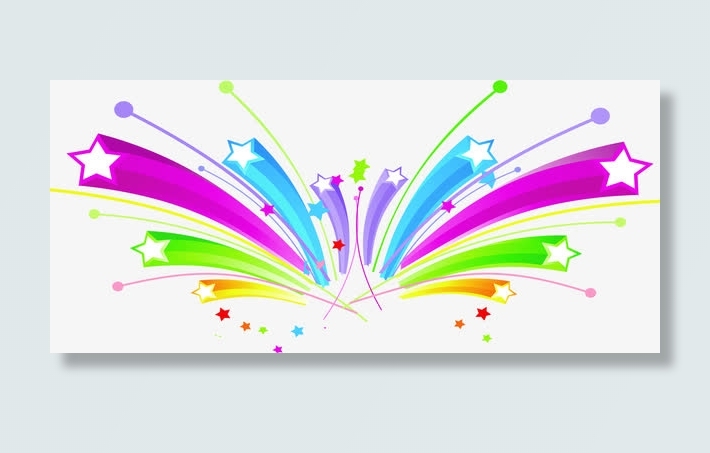 手绘开业宣传单星星免抠