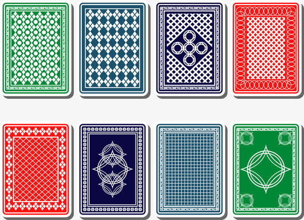 矢量手绘扑克牌免抠标签元素