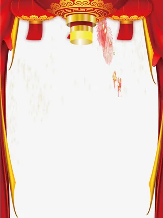 灯笼喜庆红色舞台背景