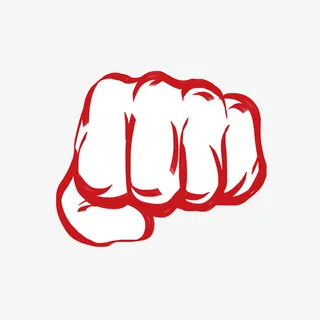 手绘拳头手势免抠