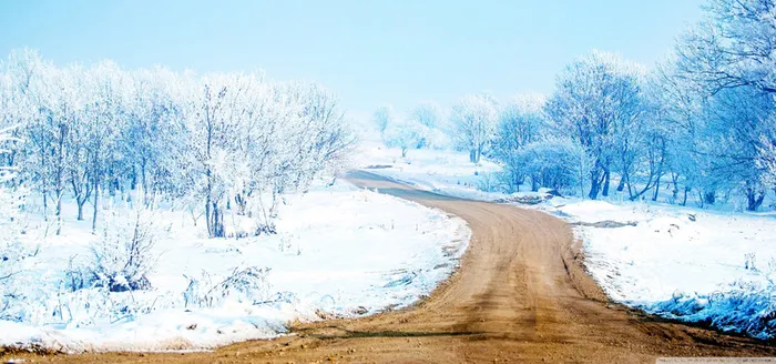 冬季雪景背景高清