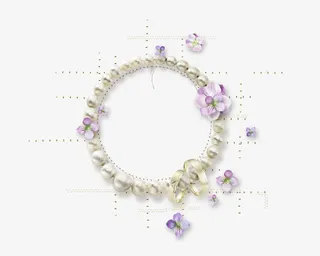 项链矢量图卡通图片 唯美花环免抠