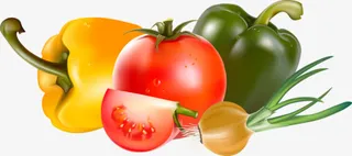 甜辣椒西红柿蒜头免抠