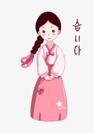 卡通朝鲜女孩免抠