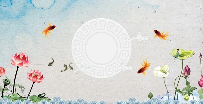 中国风荷塘月色荷花高清