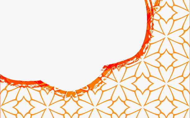 橙色叶子底纹免抠