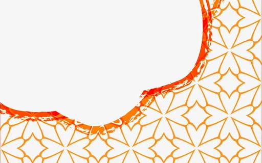 橙色叶子底纹免抠