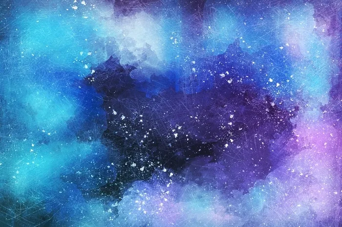 蓝色紫色渐变水彩背景高清