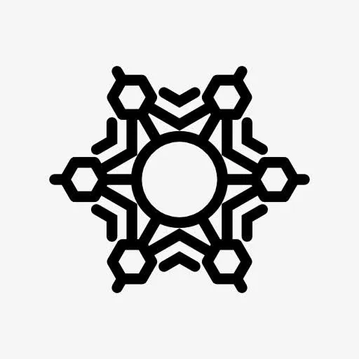 六角雪花符号图标免抠