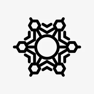 六角雪花符号图标免抠