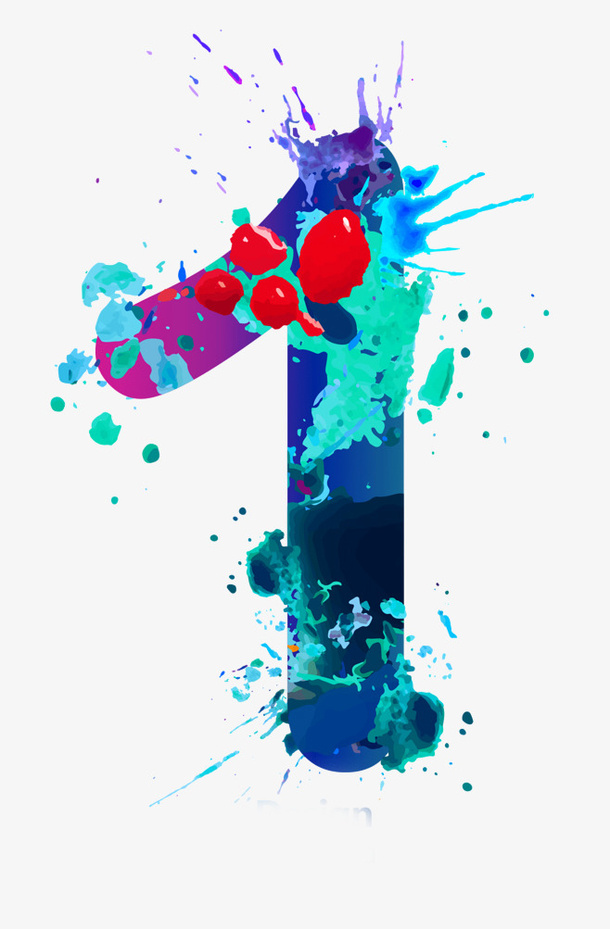 炫彩数字png，，免扣素材免抠