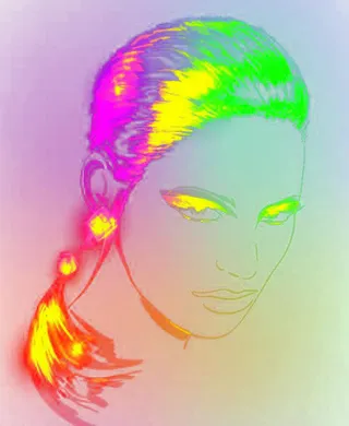 炫彩光线人免抠