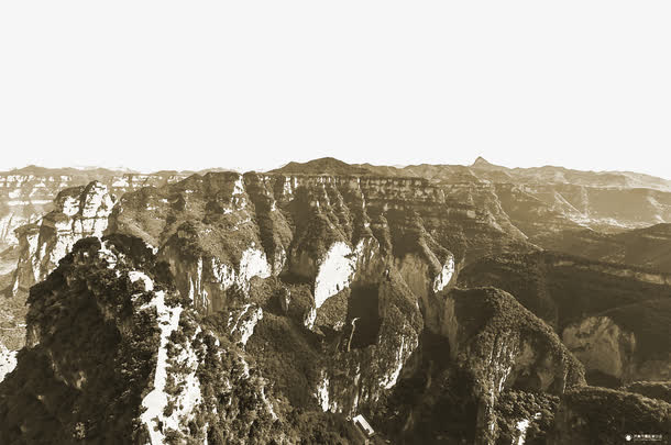 中国风太行山水风景素材免抠