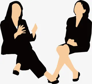 交谈png元素免抠