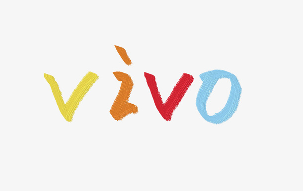 水彩颜料手绘vivo手机logo免抠