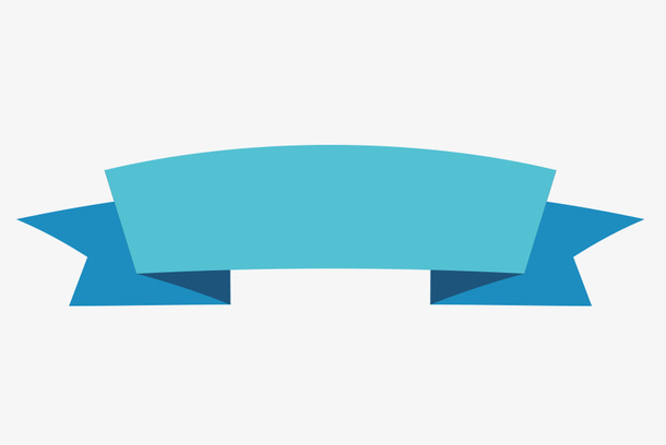 矢量标签扁平蓝色书签免抠