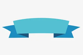 矢量标签扁平蓝色书签免抠