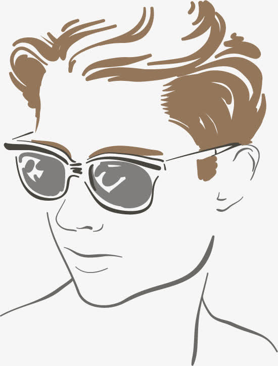 时尚男性素描人物设计矢量素材,免抠