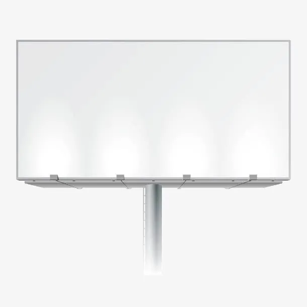 白色广告牌免抠