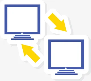 电脑数据传输贴纸免抠