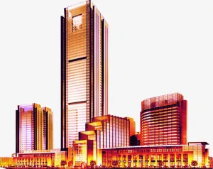 霓虹灯下的大都市免抠