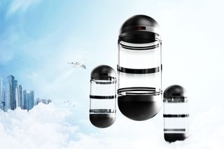 空中观光电梯广告背景高清