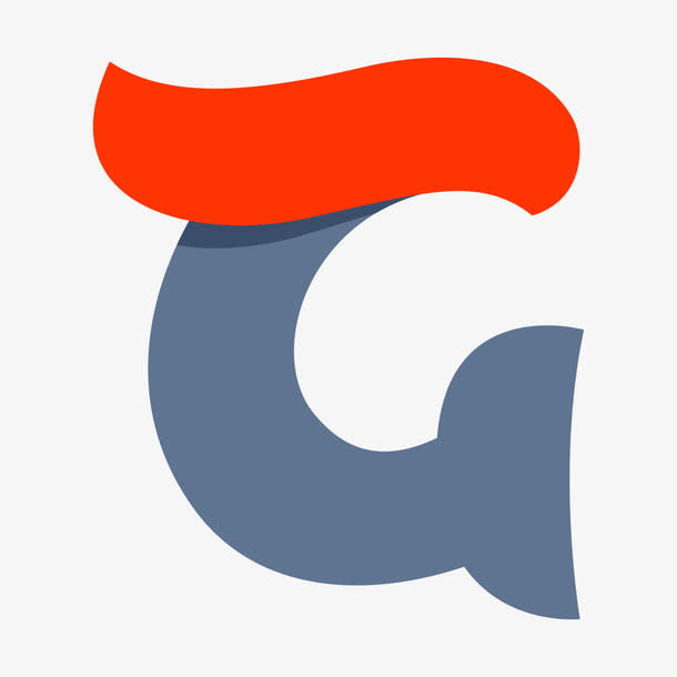红头字母C免抠