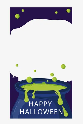 万圣节主题恐怖边框 4免抠